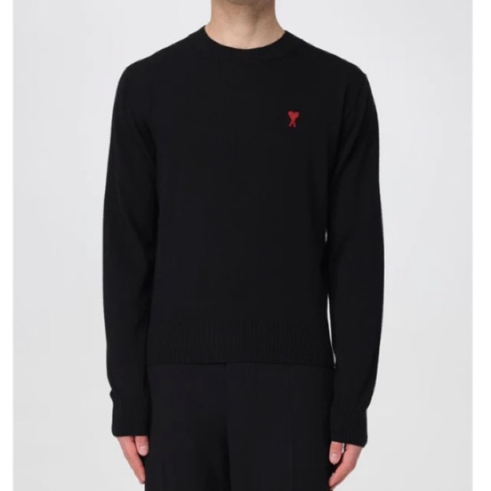 Ami Paris Black Sweater Size Large